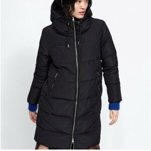 ZARA Down Filled Puffer Long Coat